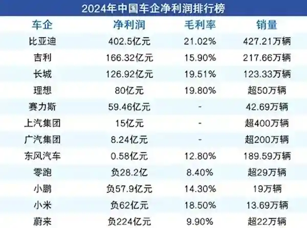 新标题：**比亚迪登顶中国汽车利润王，净利超四强总和！2024车企赚钱排行榜震撼发布**