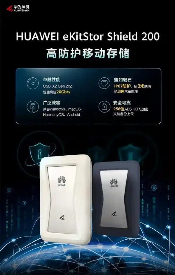 《疾速来袭！华为发布2000MB/s高速固态硬盘，1TB版仅售769元》