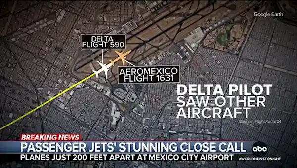 客机降落险些撞上同行！两机仅隔60米惊魂瞬间